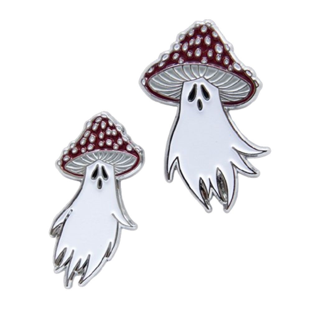 Ectogasm - Mushroom Ghost Pin - Multicolours
